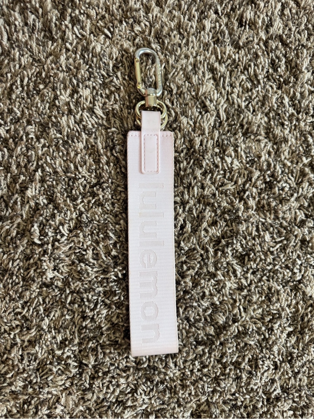 lululemon athletica Blush Pink Key Strap with Gold Hardware